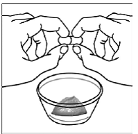 Hold each end of the  SUSTIVA 200mg capsule between your thumbs and index (pointer)  fingers - Illustration